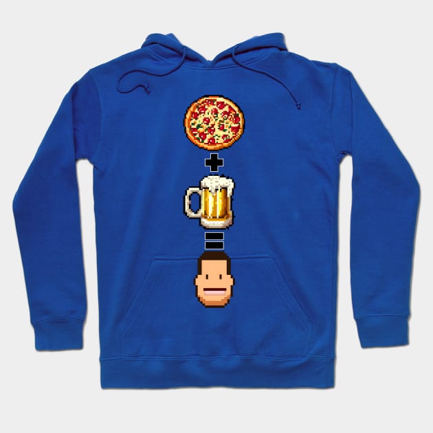 Pizza + Beer = Happy Dad Hoodie by VDUBYA